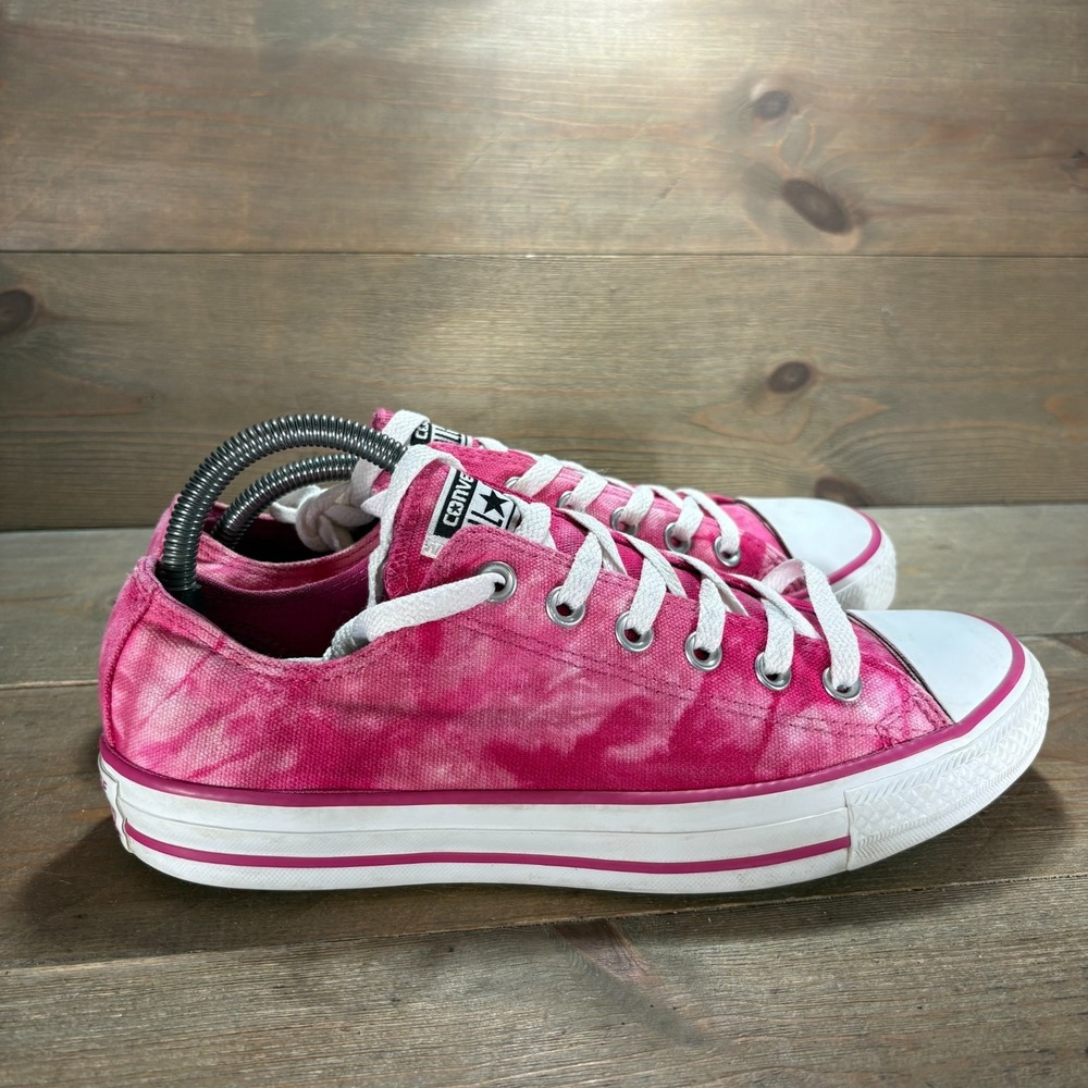 Converse Chuck Taylor Womens size 9 shoes Pink Canvas Lace Up Low Top sneakers - Picture 2 of 9